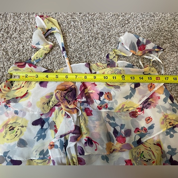 Forever 21 | Floral Ruffle Cami Top – Tiered Spaghetti Strap Crop - Picture 4 of 5